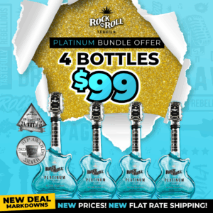 Rock N Roll Tequila Platinum 4 Bottle Bundle