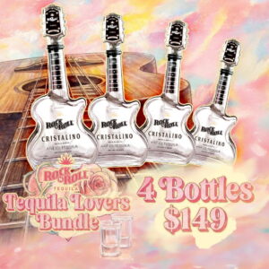 Rock N Roll Tequila Cristalino Anejo 4 Bottle Bundle